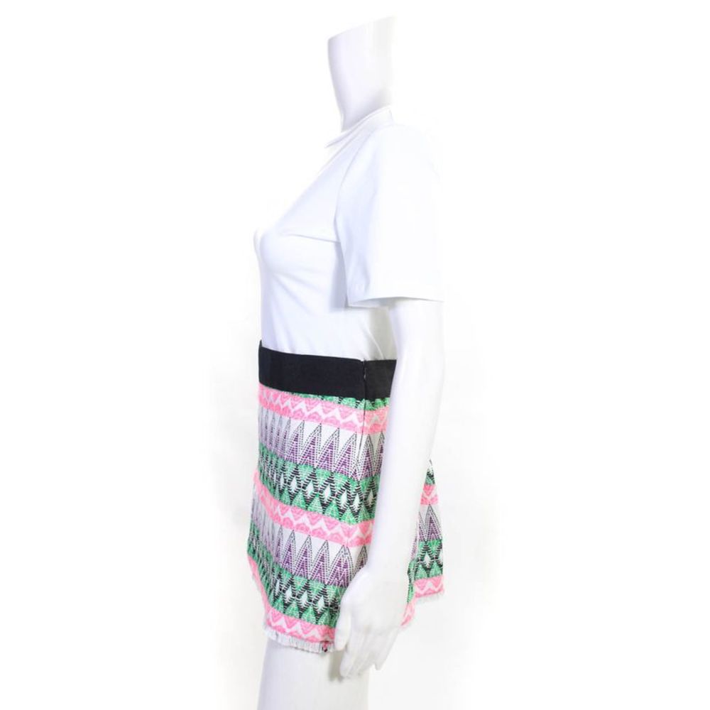 Milly Womens Abstract Print Knit Embroidered Mini Skirt Multicolor Size 6 - Picture 2 of 7